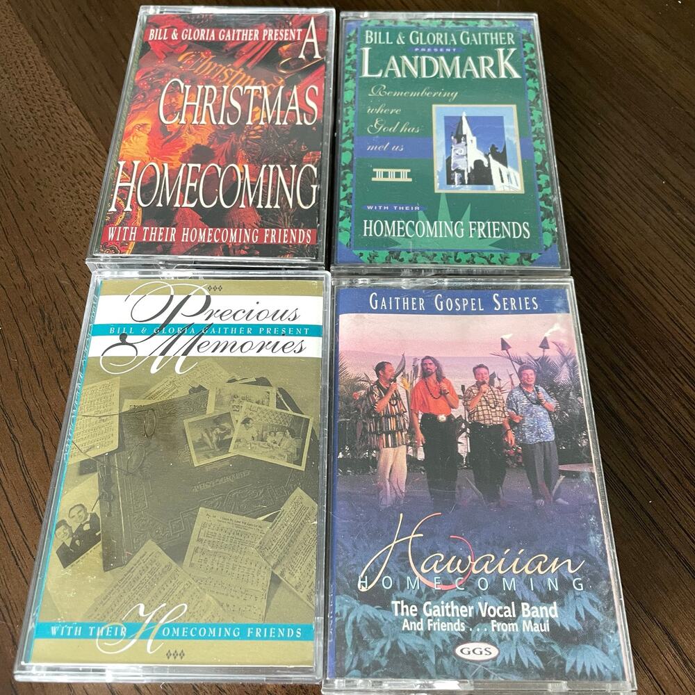 Bill & Gloria Gaither Cassette Tape Lot of 4 Gospel Music Homecoming Christmas